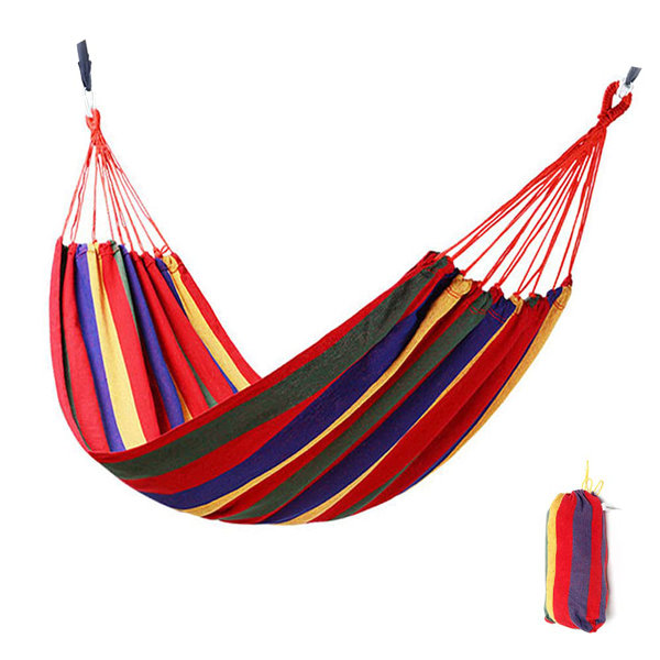 Levi Beer Double Hammock With 2 Pillows, Swing Bed Suitable For 2